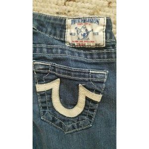 True Religion women's jeans size 25 actual inseam 32.5  inches straight